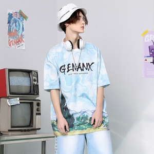 T恤GENANX闪电潮牌太空棉