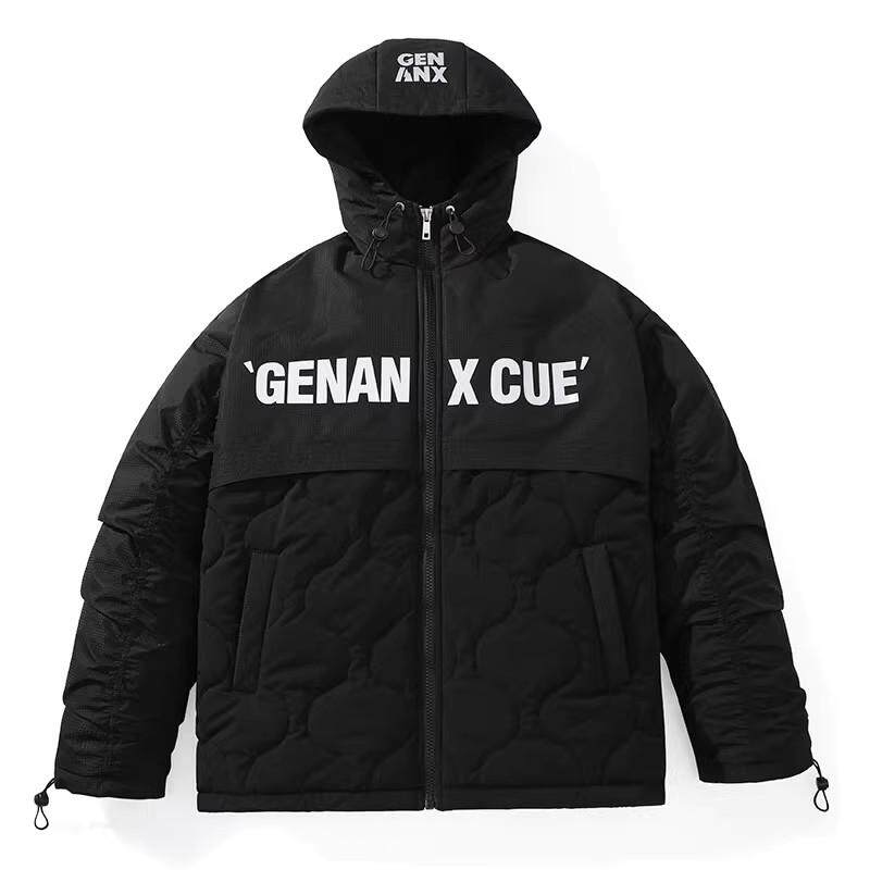 GENANX闪电潮牌冬季加厚连帽外套