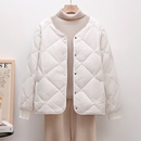小个子短款 2025内胆菱格无领白鸭绒韩版 外套 羽绒服女轻薄冬季 薄款