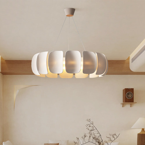 设计师新款侘寂风奶油客厅吊灯法式高级感大气酒店卧室餐厅智能灯