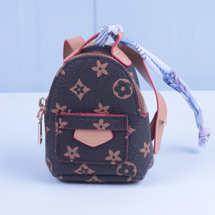 迷你零钱包口红包老花小书包耳机包钥匙包创意潮流包包挂件车饰品