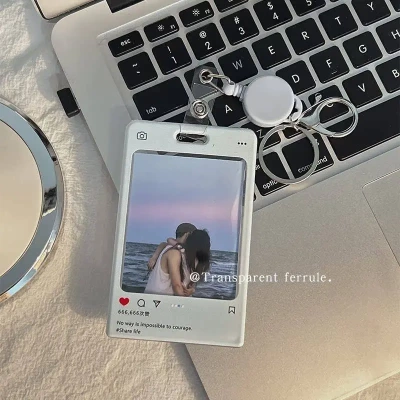 一体透明小卡防丢公交卡钥匙扣