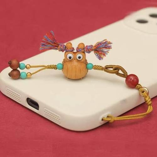 呱呱来财手机挂件吊坠三足金蟾