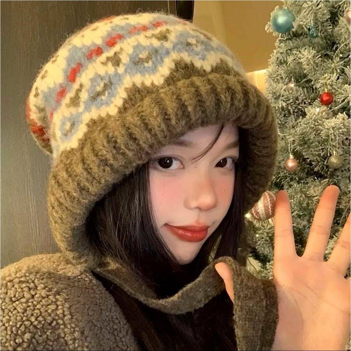 【全网低价】针织帽子女复古