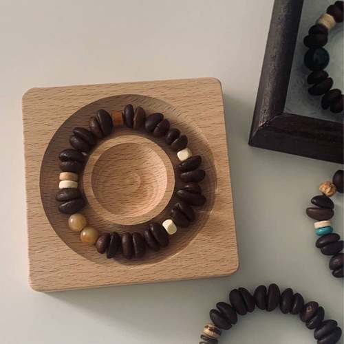 复古文艺小众手串咖啡豆手链菩提