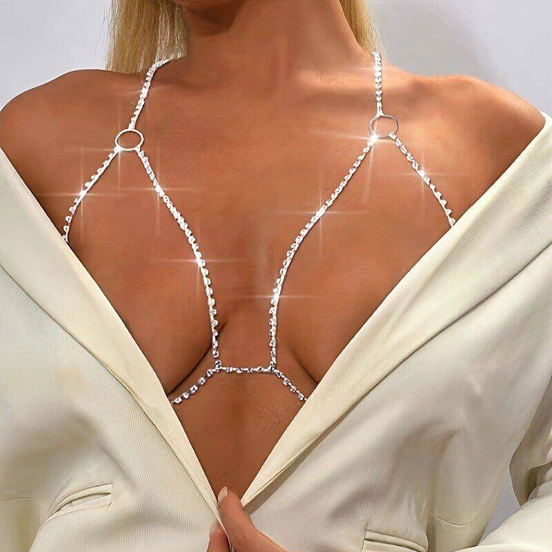 欧美时尚水钻身体链性感个性body chain创意百搭夜店内衣秀场服饰
