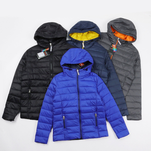 棉衣的新定义！秋冬款轻薄型保暖外套修身夹克棉袄拉链连帽男外贸