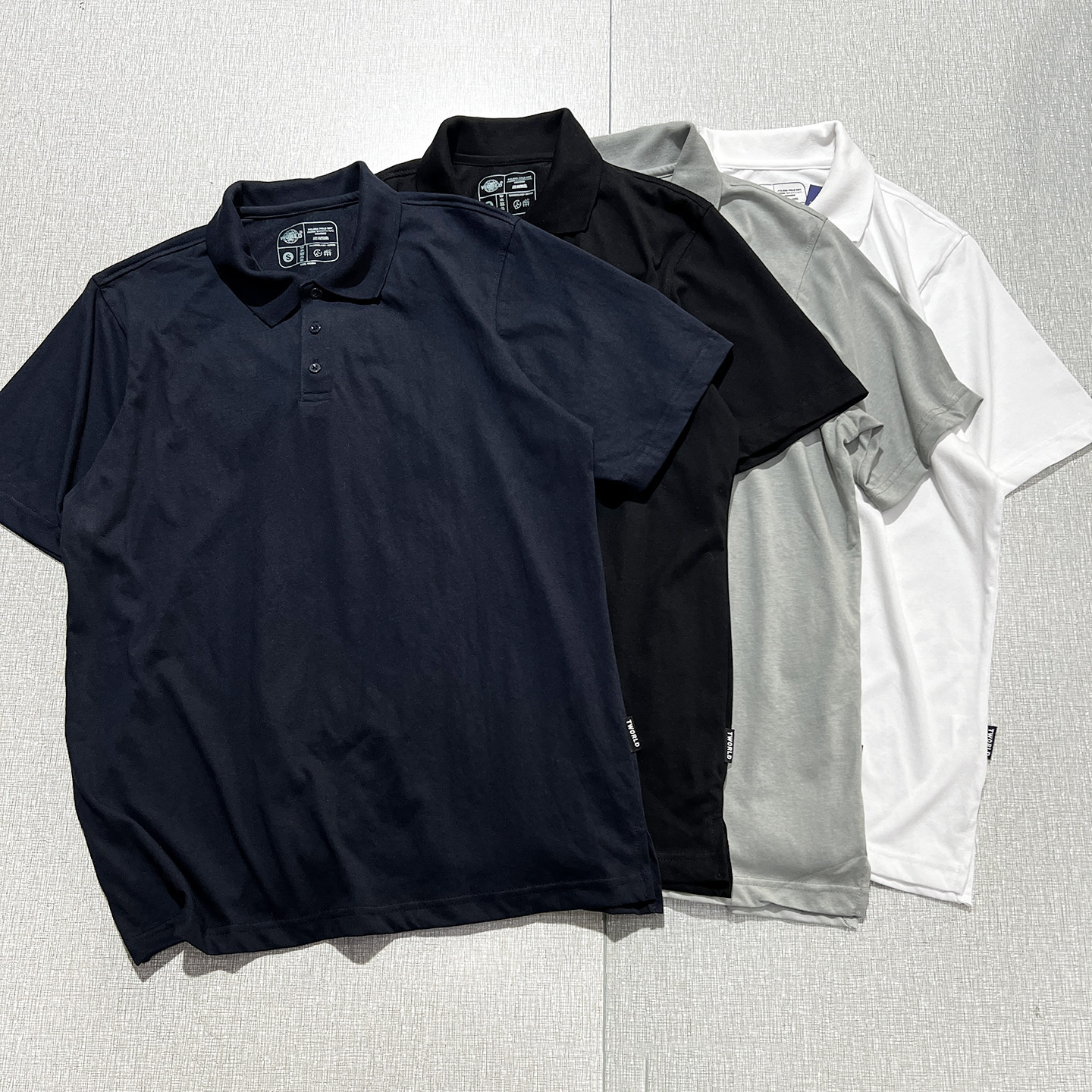 原单外贸！夏季舒适大码柔软亲肤翻领polo中年男商务休闲T恤短袖