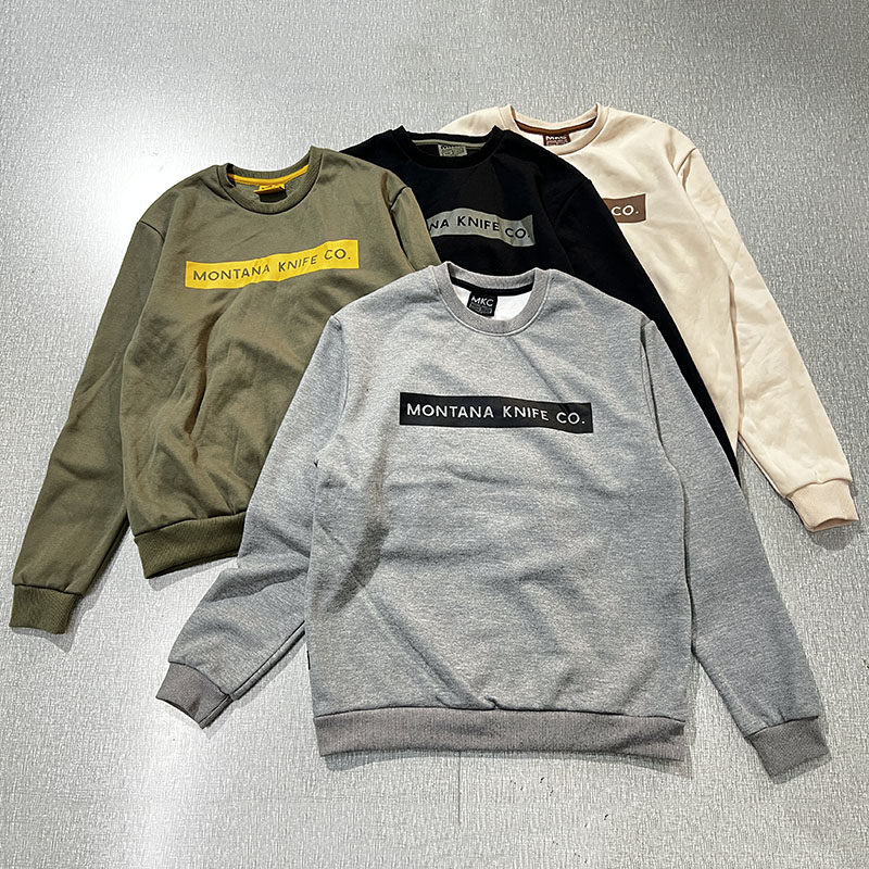 高品质 圆领打底卫衣不倒绒保暖MKC棉上衣秋冬季简约男套头衫加厚