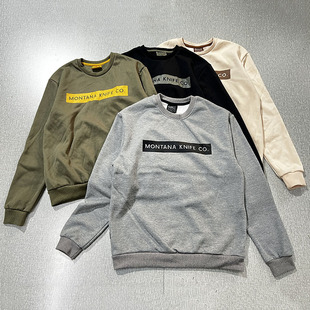 高品质 圆领打底卫衣不倒绒保暖MKC棉上衣秋冬季简约男套头衫加厚