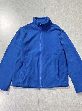 蓝色轻保暖抓绒摇粒绒校服内胆