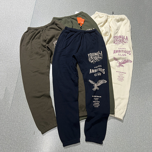 加绒保暖宽松休闲男女百搭束脚长裤 尖货提前囤 纯棉秋冬加绒潮款