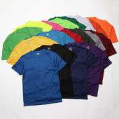 闭眼入 宽松休闲户外团建T恤 纯色圆领广告衫 夏季 网眼透气速干短袖