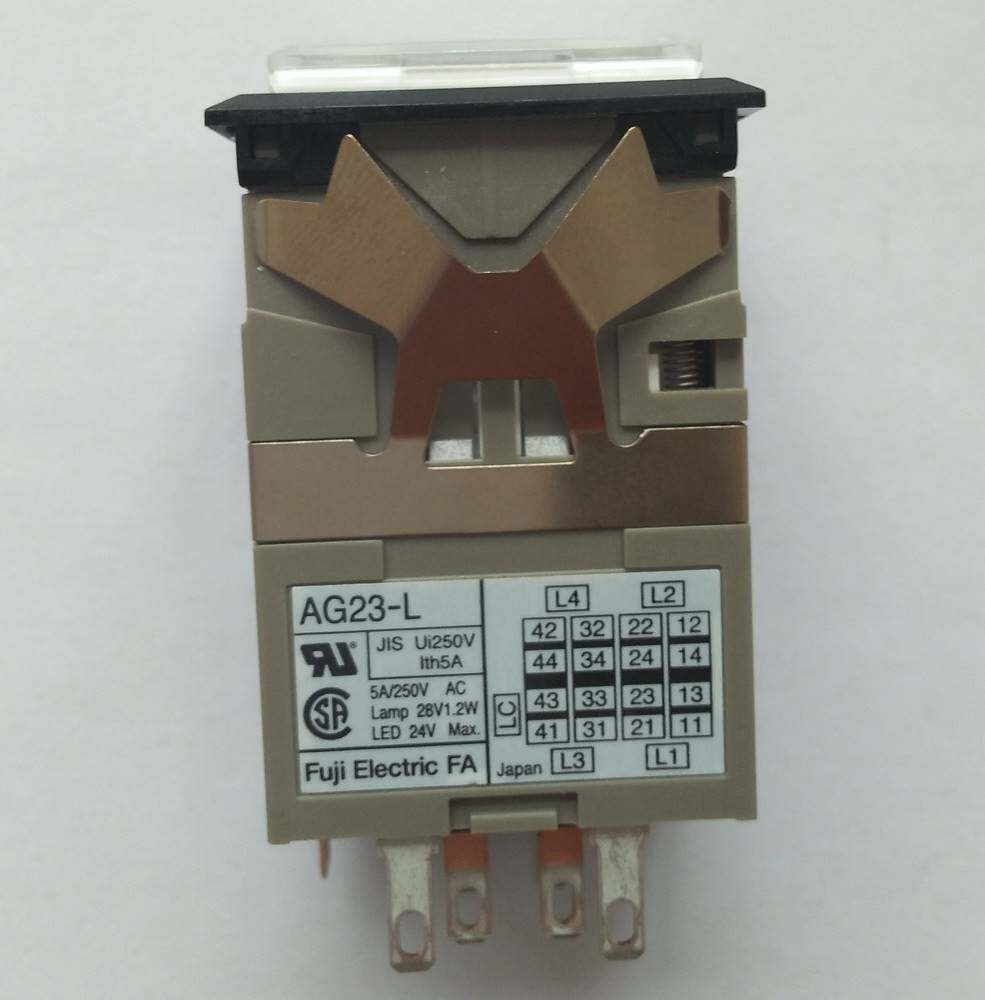 日本进口富士fuji长方形按钮照光式押扣ag23-l2-b 整套 4分窗口
