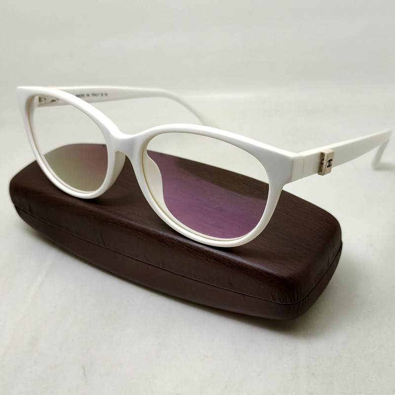 眼镜架白色蝶形猫眼近视老花大框时尚女男外贸出口板材塑胶眼睛框