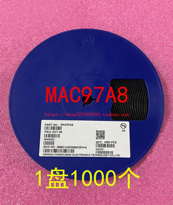 MAC97A8 SOT-89 SOT-23 双向可控硅 97A8 0.8A 600V 1盘1000个