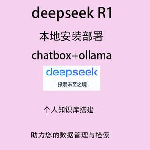 Deepseek 远程代安装 本地安装部署 个人知识库搭建 安装即可使用