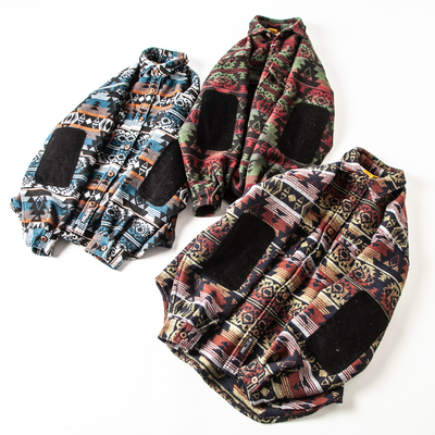 other翻领长袖潮毛呢衬衣