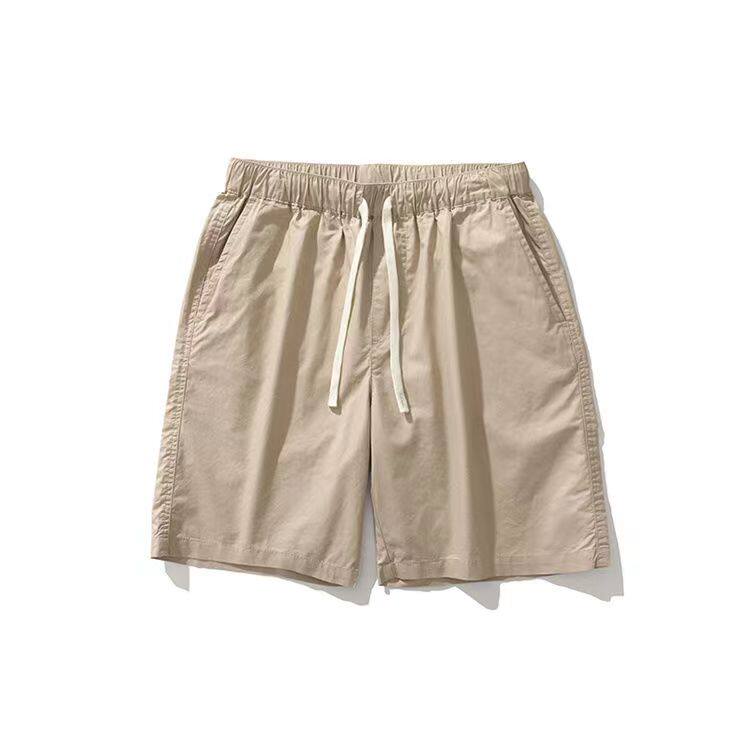 日式潮牌短裤男夏季薄款潮牌宽松纯棉休闲直筒裤潮流运动五分裤