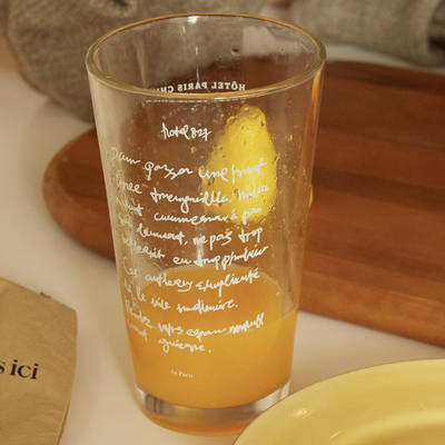 韩国hotel827玻璃杯扎啤杯大号宽口杯酒吧专用果汁饮料杯啤酒杯子