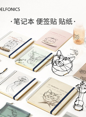 日本DELFONICS HAyU系列笔记本便签贴纸职场经典半透明三维立体