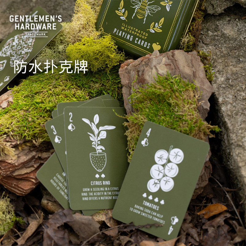 英国Gentlemen's Hardware防水扑克牌金属盒装园艺主题,文具电教/文化用品/商务用品,文创/手作/文化用品,淘宝优惠券,粉丝福利购,淘宝优惠卷