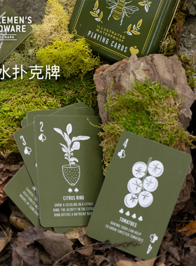 英国Gentlemen's Hardware防水扑克牌金属盒装园艺主题