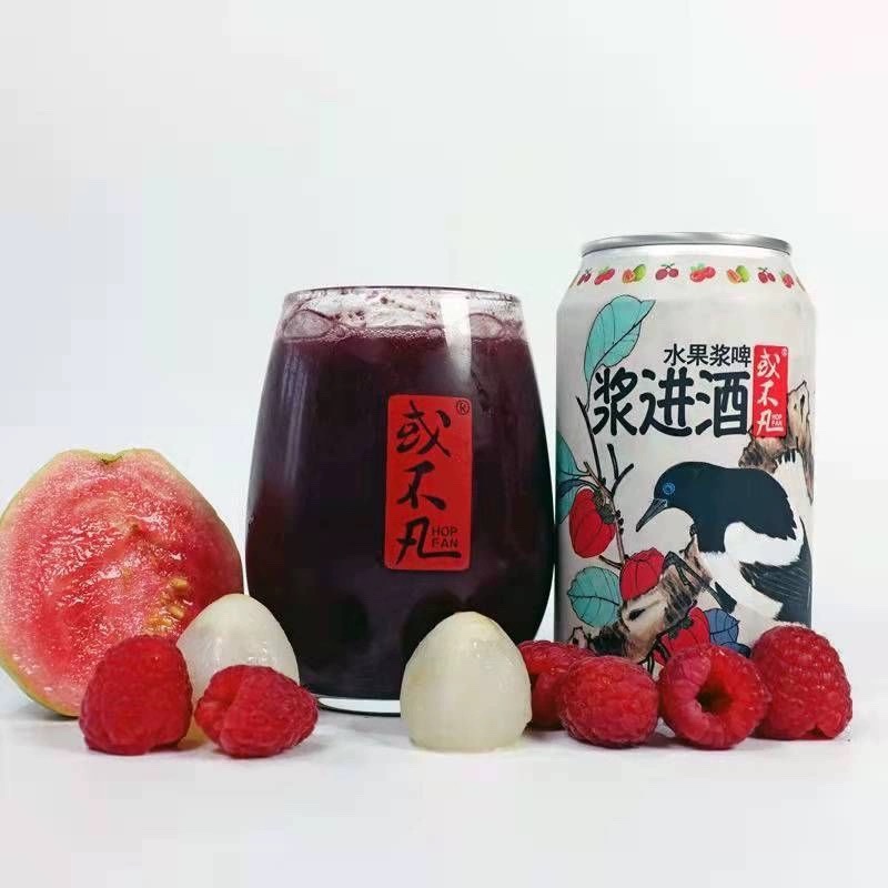 或不凡 浆进酒 将进酒 树莓荔枝芭乐水果浆果泥啤酒330ml包邮