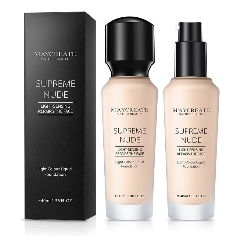 MAYCREATE健美创研光感修颜粉底液遮瑕液裸妆保湿持久网红抖音款在类目 彩妆/香水/美妆工具, 粉底液/膏中 - 来自Buy2taobao.com提供专业的淘宝代购服务