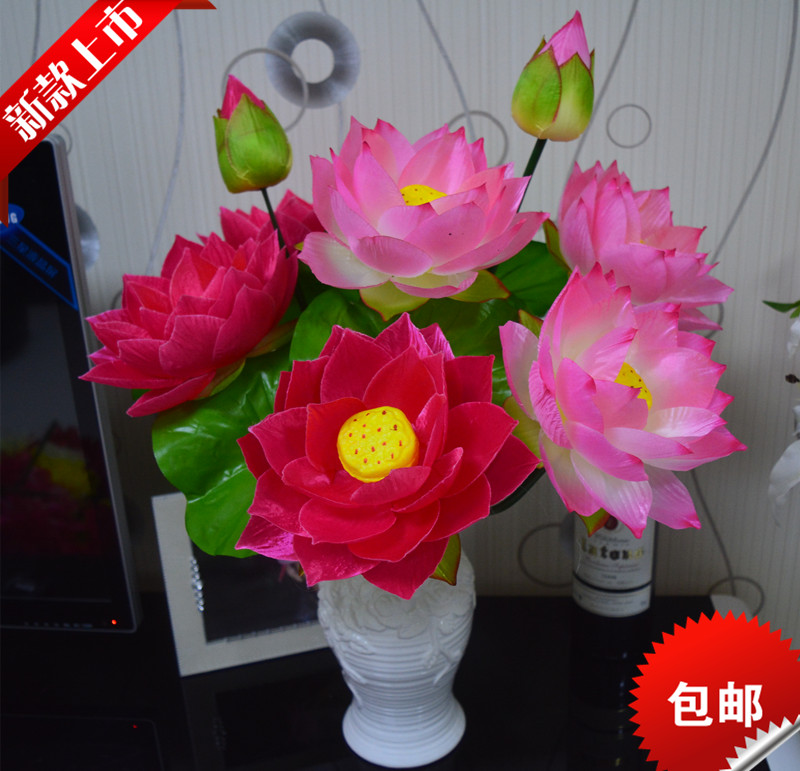 仿真寺庙礼佛假花2束包邮