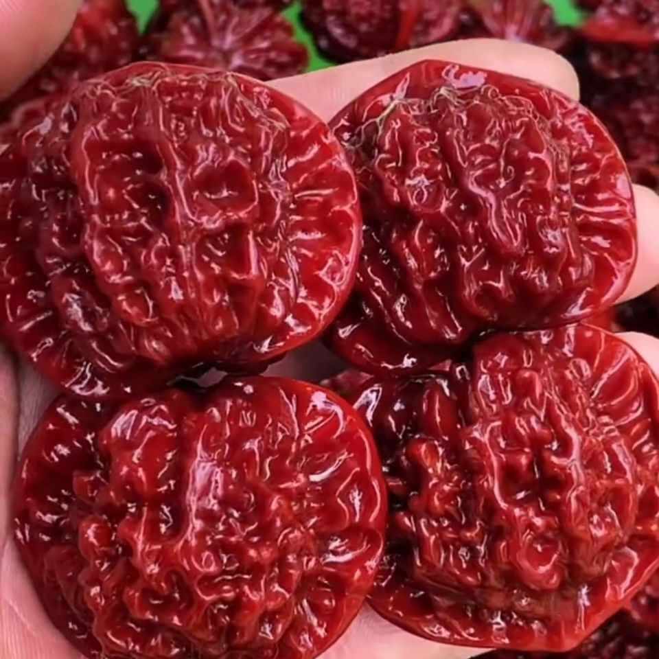 机刷包浆玉化文玩核桃做旧核桃核桃盘玩文玩核桃大官帽狮子头手串