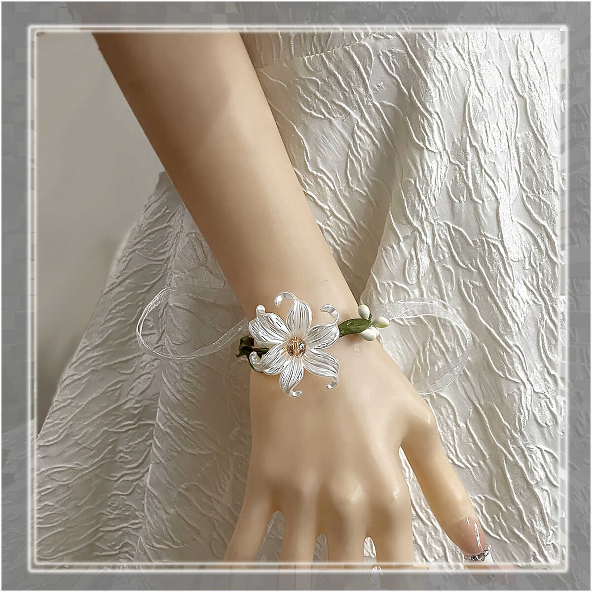 伴娘小清新儿童演出森系花朵手环