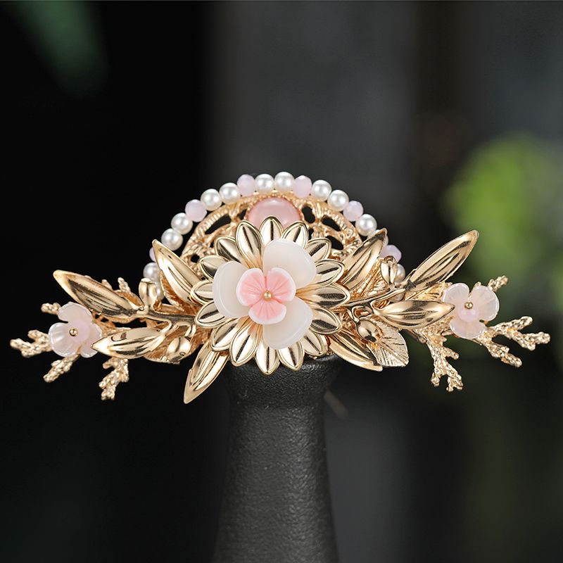 汉服发饰全套粉色头冠皇冠顶冠