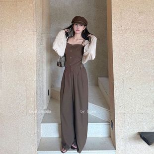 女装 套装 广州十三行2025早秋新品 61076 极简吊带小衫 休闲裤