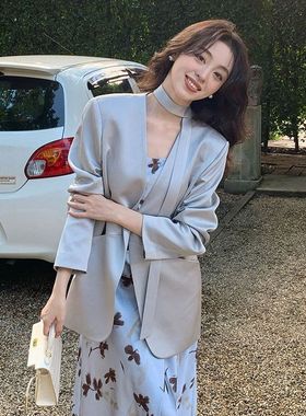 秀熙熙2025春季新款气质长袖小西装短外套宽松百搭休闲西服86057