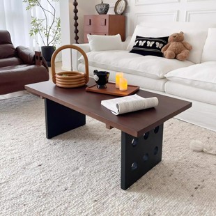 北欧风实木茶几中古边几现代简约客厅家用侘寂风网红设计师小户型