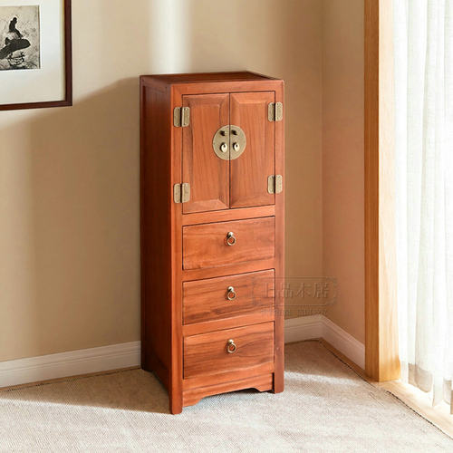 中式风香樟木斗柜转角边柜