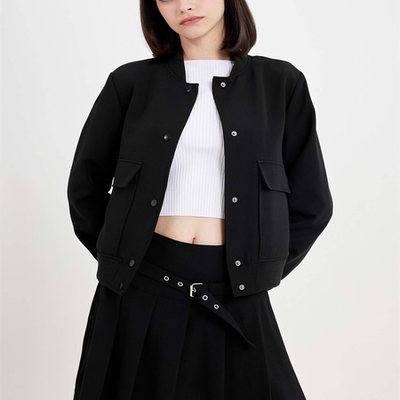 小俞家 aaron ambe*家正肩西装外套休闲开衫修身显瘦上衣黑色百搭