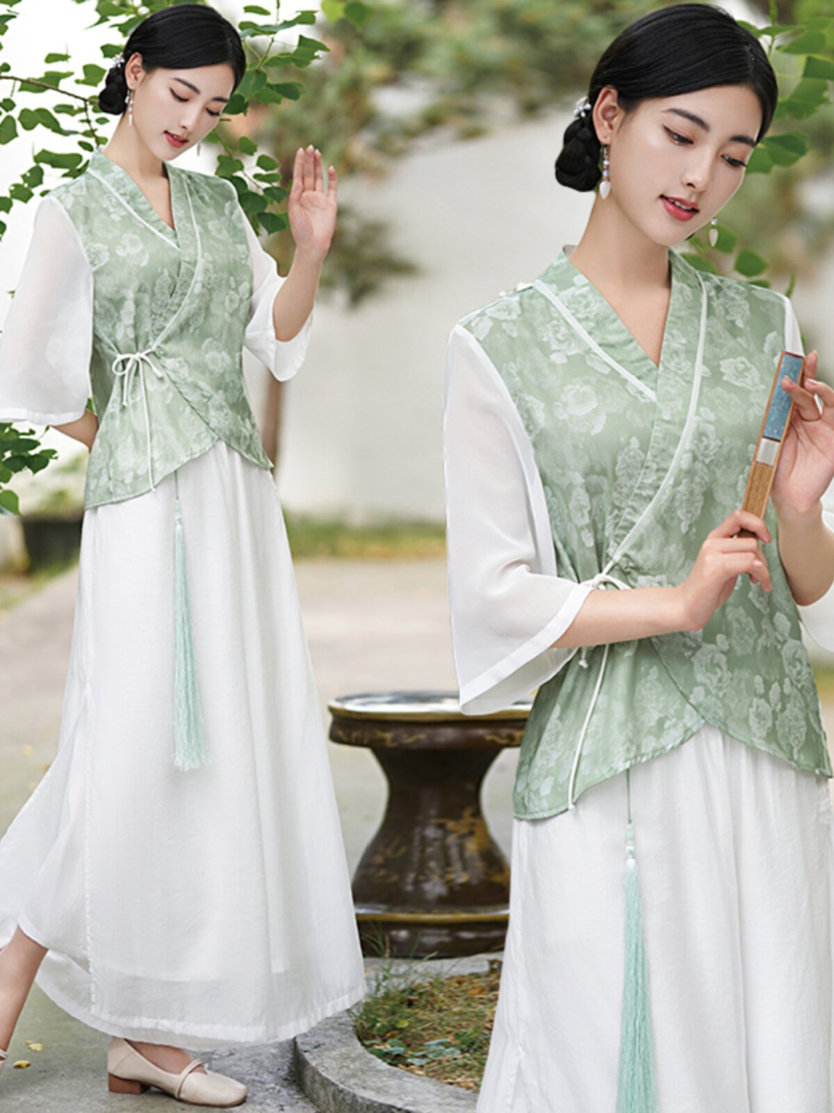 [8TH ANNIVERSARY CELEBRATION]NEW TANG COSTUME NEW CHINESE RETRO ETHNIC STYLE CHEONGSAM TOP ZEN TEA ART CLOTHING