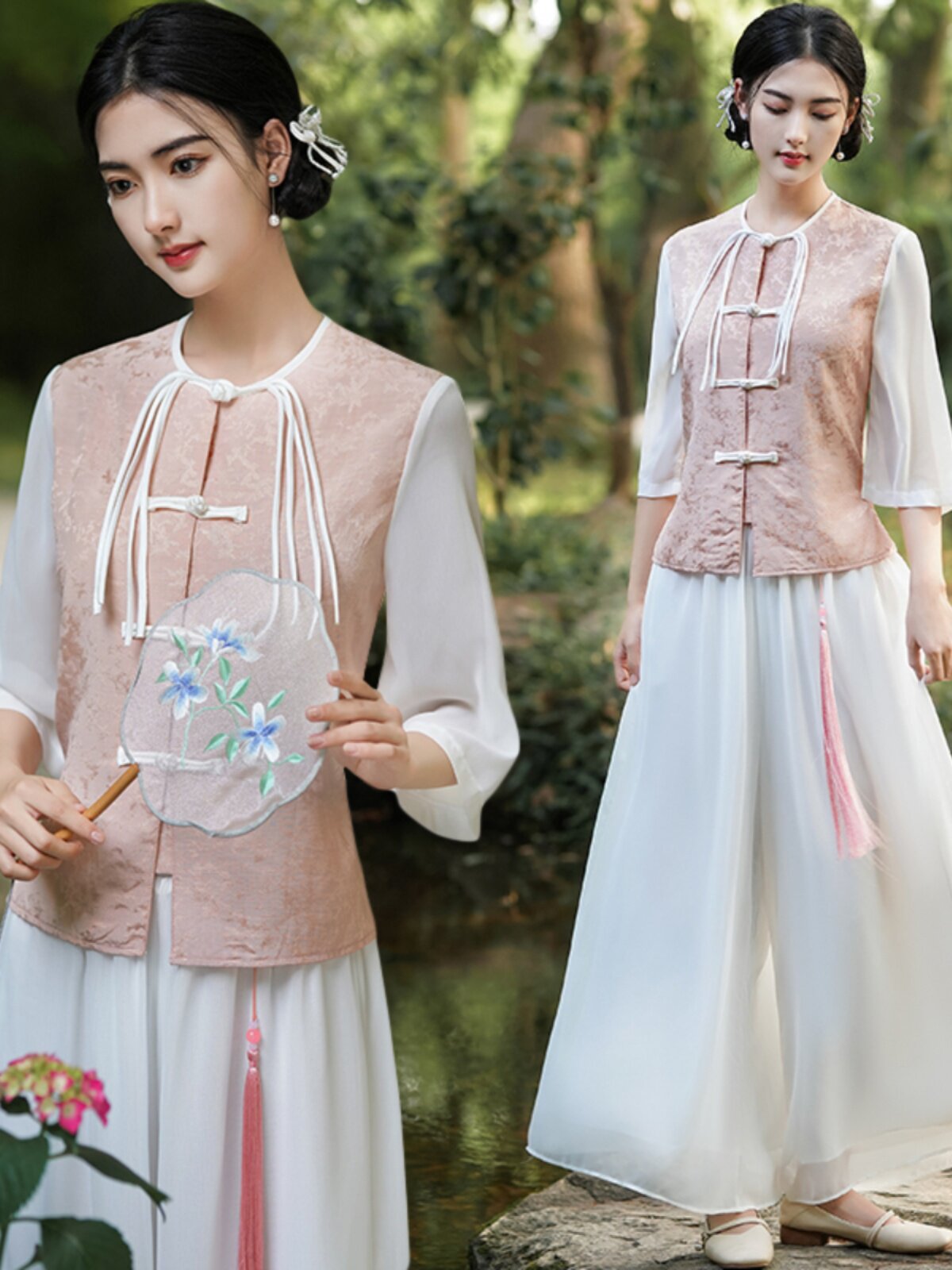 [8TH ANNIVERSARY CELEBRATION]NEW CHINESE RETRO JACQUARD PLACKET CHEONGSAM RETRO REPUBLIC OF CHINA STYLE ZEN TANG TEA DRESS