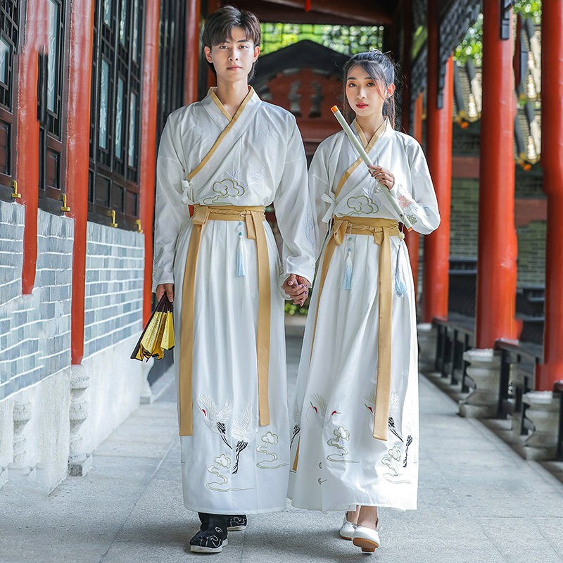 清仓原创重工绣花交领汉服大氅