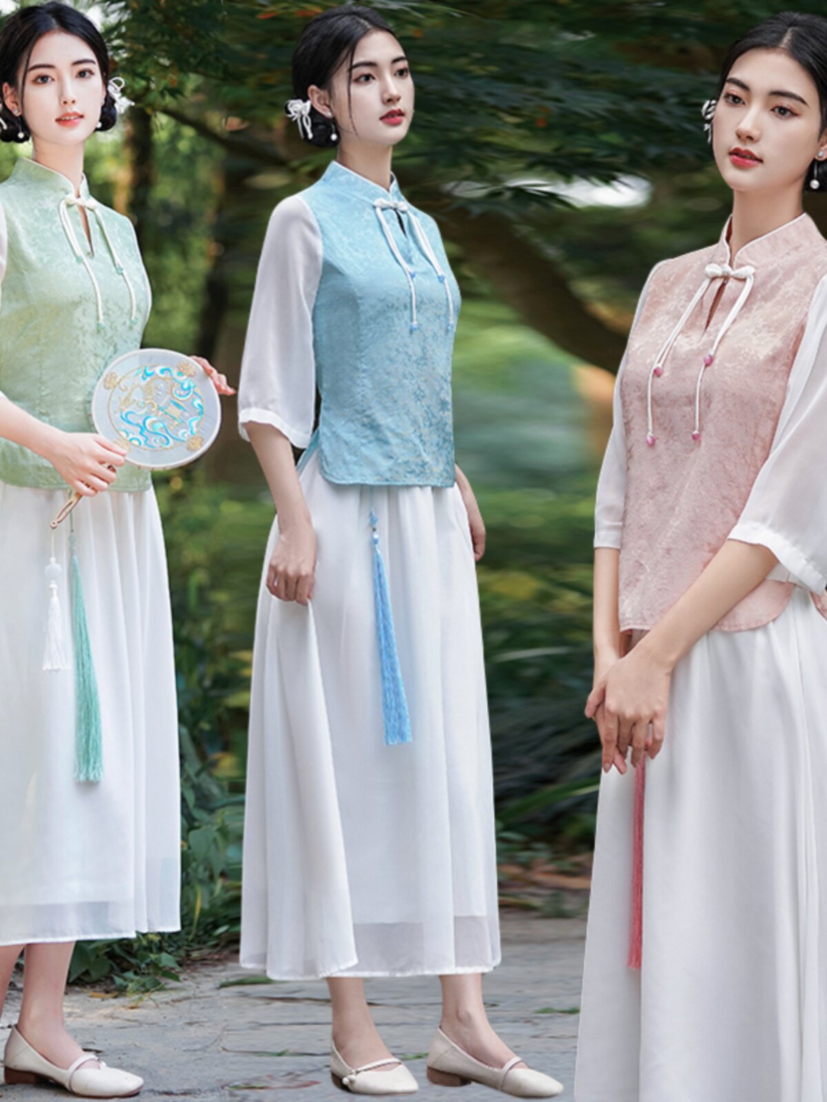 [8TH ANNIVERSARY STORE CELEBRATION] SUMMER NEW NEW CHINESE STAND-UP COLLAR SHORT CHEONGSAM TOP DAILY RETRO LITERATURE AND ART REPUBLIC OF CHINA