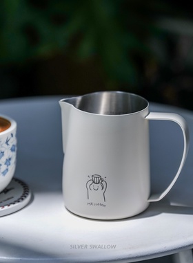 HA’COFFEE新手尖嘴咖啡拉花缸柯基压纹拉花杯意式不锈钢打奶泡缸