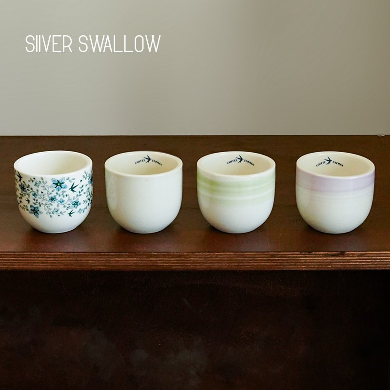 銀時燕澳白咖啡杯復古手握杯