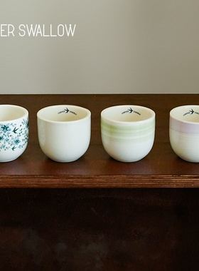 澳白咖啡杯陶瓷咖啡馆复古手握杯银时燕杯子咖啡杯子咖啡器具