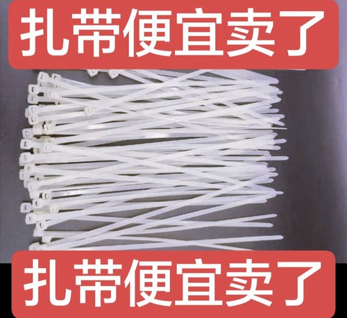 尼龙扎带强力束线带扎线带自锁式防滑扎带捆绑扎带线塑料黑白扎带