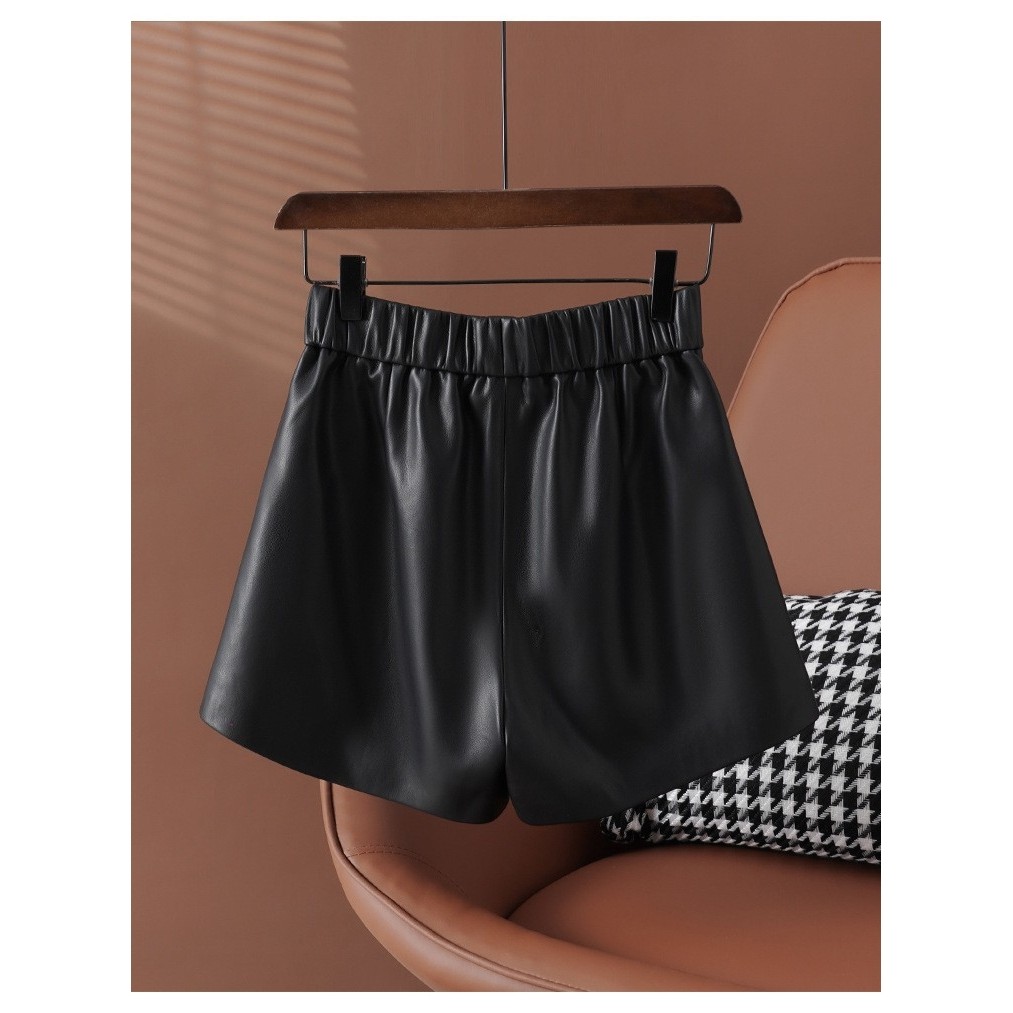 海宁绵羊皮短裤阔腿宽松外穿休闲显瘦25春秋高腰Aa字蛋白皮女皮裤,女装/女士精品,休闲裤,淘宝优惠券,粉丝福利购,淘宝优惠卷
