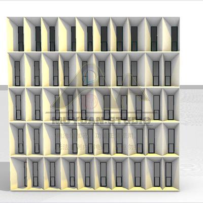 犀牛grasshopper参数化随机透视矩形建筑表皮生成插件，自动发货