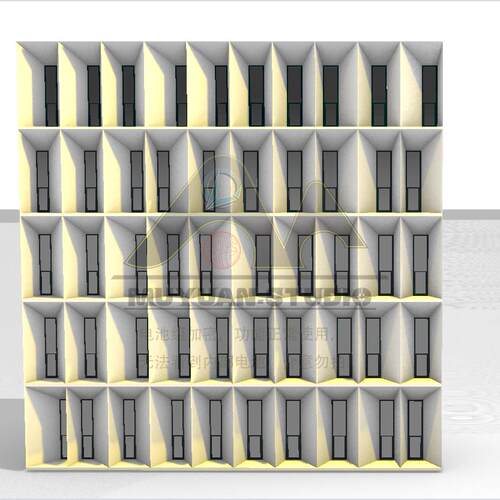 犀牛grasshopper参数化随机透视矩形建筑表皮生成插件，自动发货
