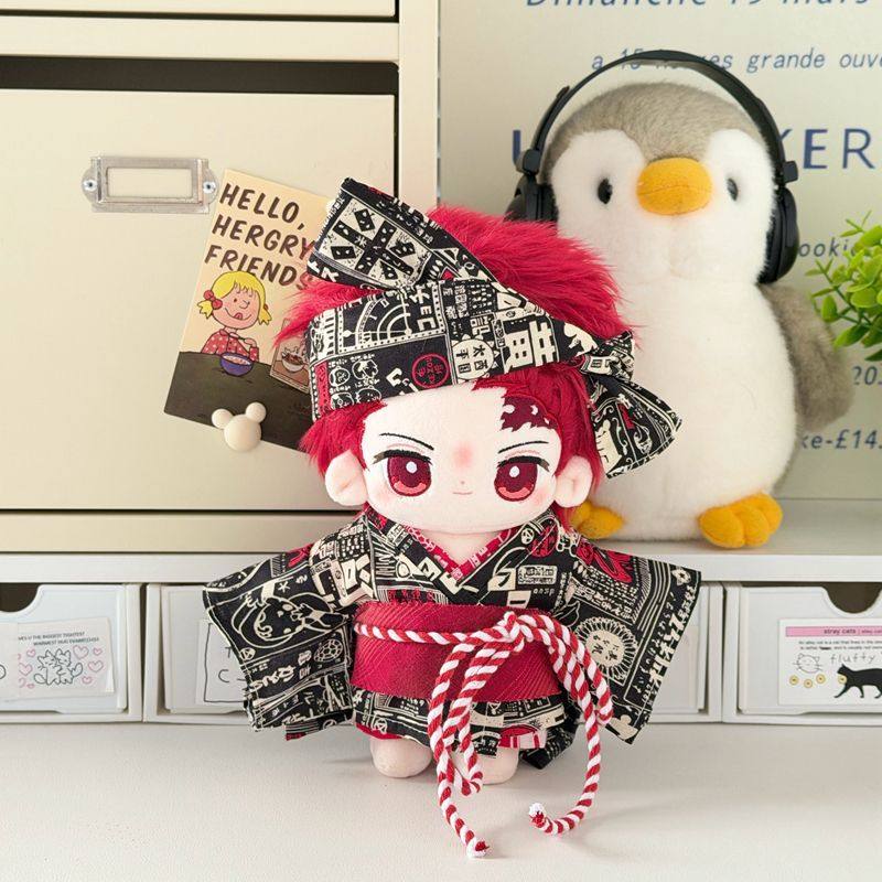 原创炭治郎属性20cm鬼灭之刃棉花娃娃炭只小狼灶门可爱玩偶送女生